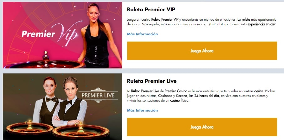 Premier Casino Ruleta Directo
