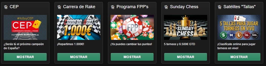 Promociones póker Casino Barcelona