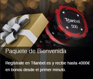 Titanbet paquete de bienvenida