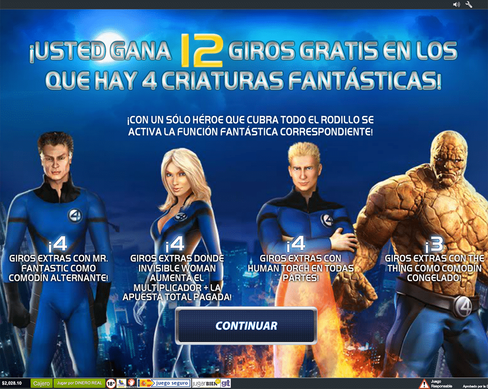 Los Cuatro Fantásticos Playtech