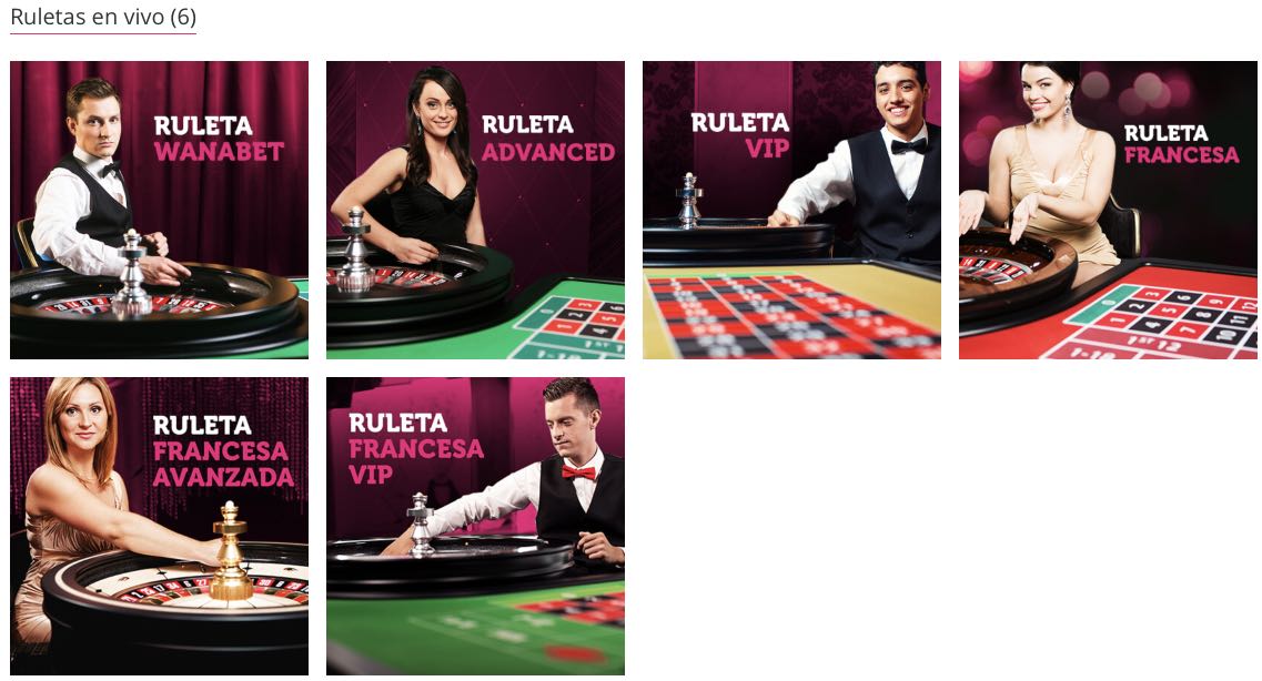 Wanabet Ruleta en vivo