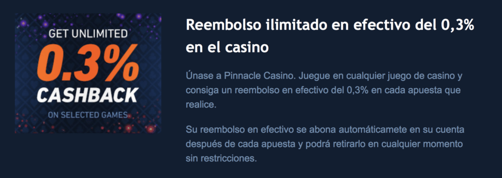 Pinnacle Casino bono
