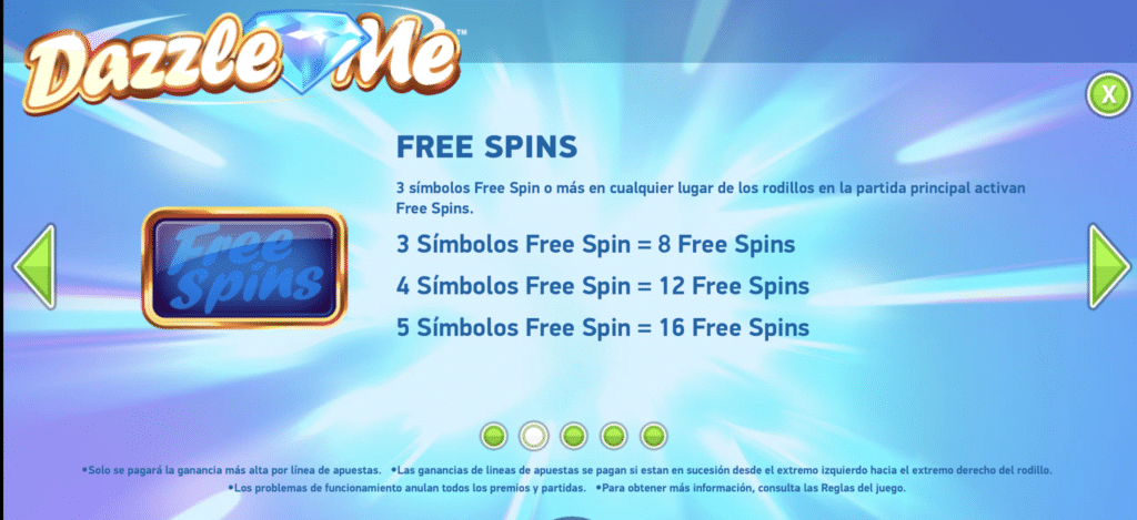 Dazzle Me free spins