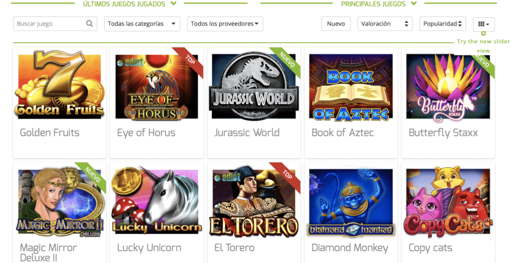 Lapalingo juegos de casino