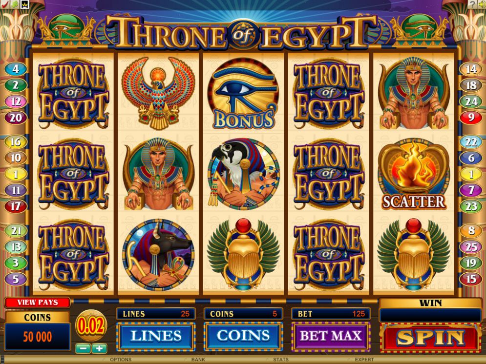Throne of Egypt tragaperras
