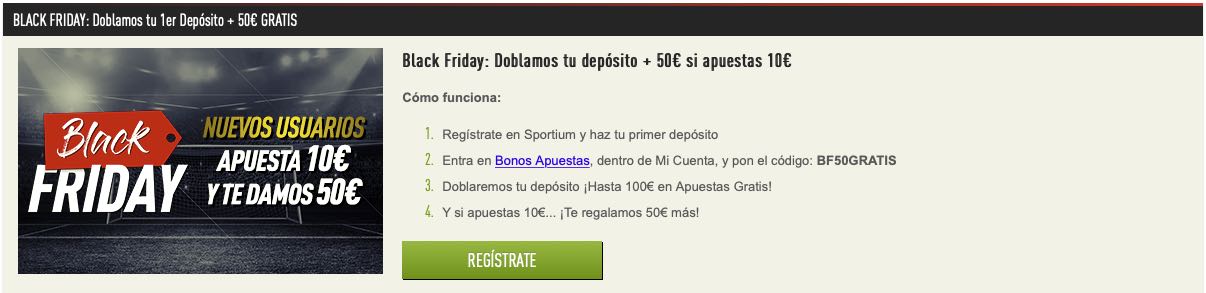 Sportium Black Friday