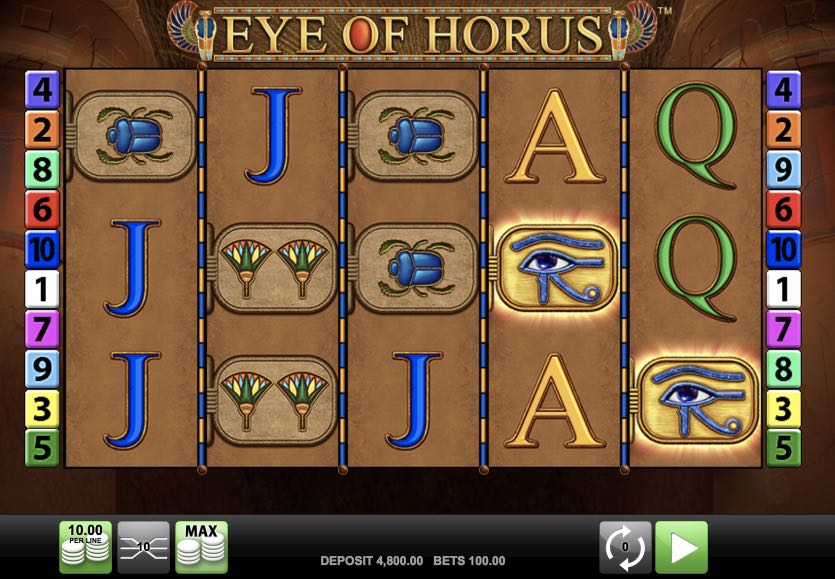 Eye Of Horus tragaperras