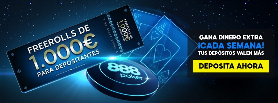888poker free roll