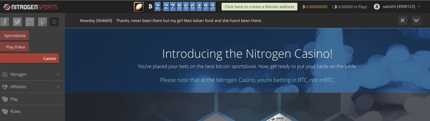 NitrogenSports casino de bitcoin online