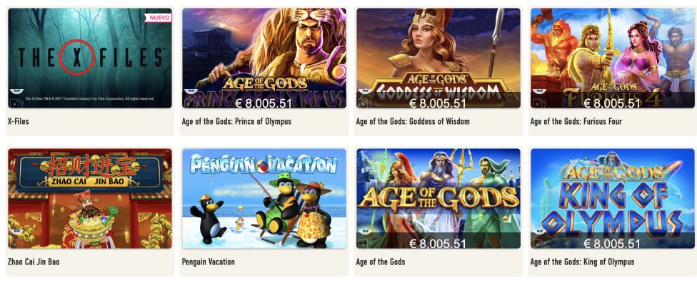 Sportium slots populares