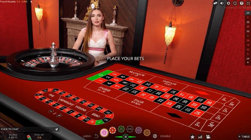 Ruleta en vivo partida