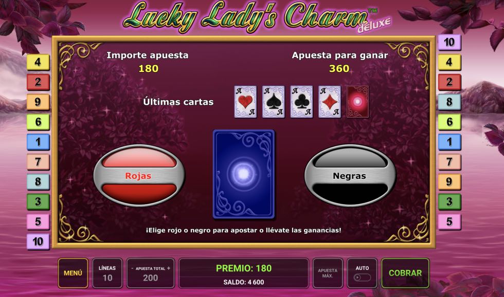 Lucky Lady’s Charm Deluxe Riesgo