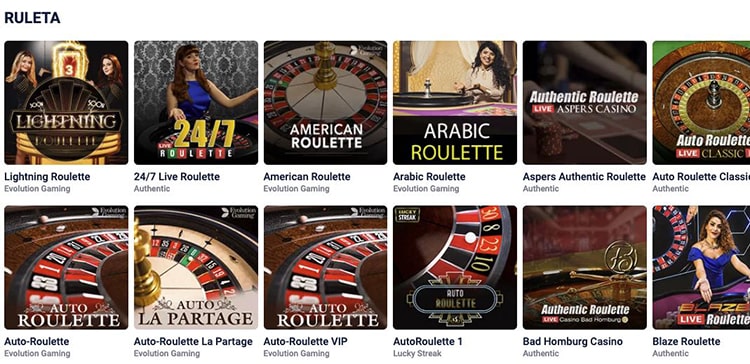 Ruleta en vivo en el casino online de 20bet