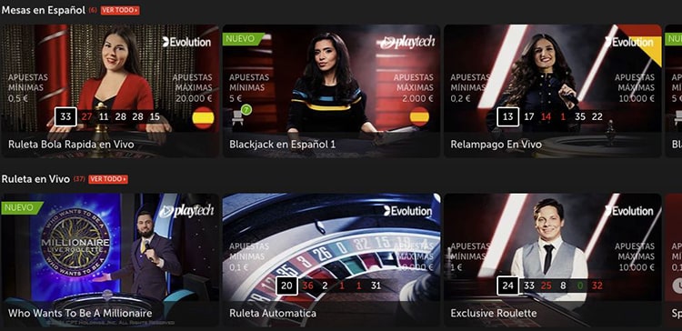 Live Casino Betsafe en español