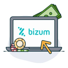 Logo del método de pago bizum en los casinos online