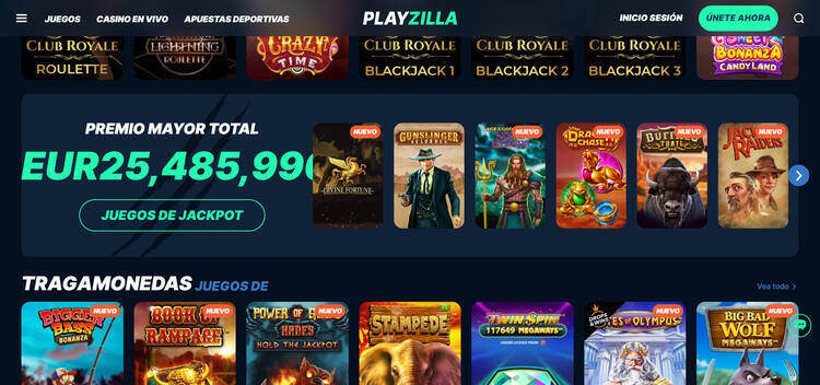 Jackpots online del casino online PlayZilla